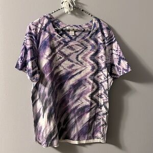 Christopher & Banks short sleeve t shirt gem detail size X (14 W)